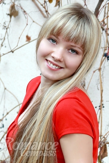 Ukrainian mail order bride Olga from Nikolaev with blonde hair and grey eye color - image 1