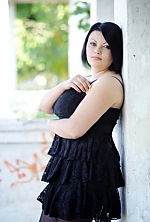 Ukrainian mail order bride Lybov from Nikolaev with black hair and green eye color - image 3