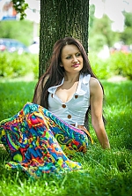Ukrainian mail order bride Alina from Dnipro with black hair and green eye color - image 4