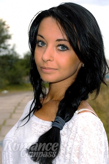 Ukrainian mail order bride Anastasia from Kiev with black hair and blue eye color - image 1