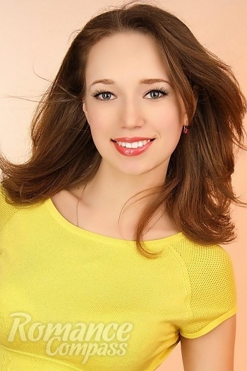Ukrainian mail order bride Marina from Kiev with light brown hair and brown eye color - image 1