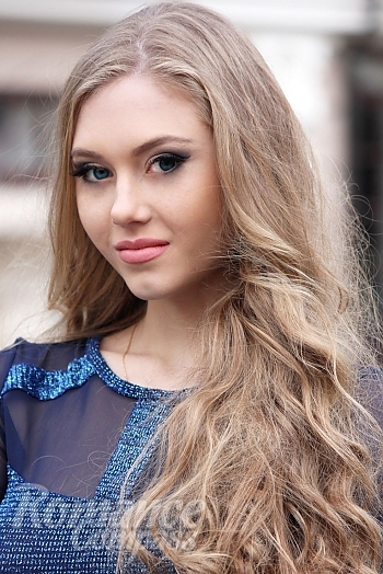 Ukrainian mail order bride Asya from Odessa with blonde hair and blue eye color - image 1