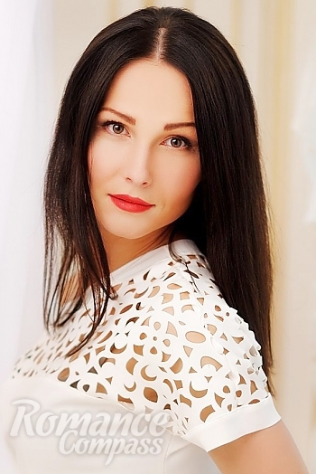 Ukrainian mail order bride Eugenia from Kiev with black hair and brown eye color - image 1