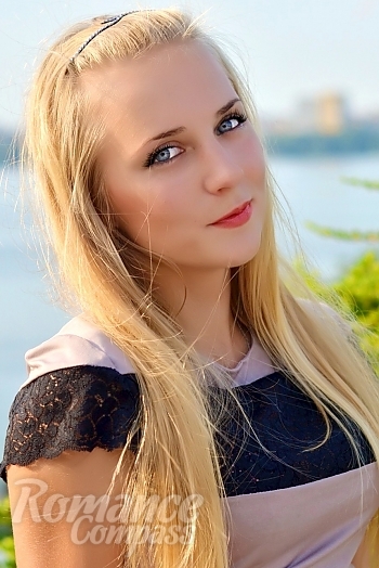 Ukrainian mail order bride Inna from Dnipro with blonde hair and blue eye color - image 1