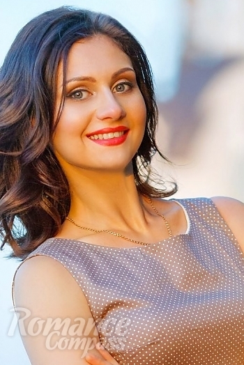 Ukrainian mail order bride Svetlana from Dnipro with brunette hair and grey eye color - image 1