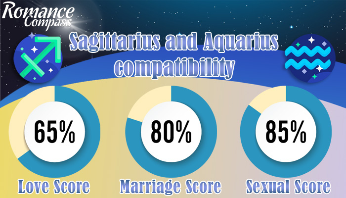 Sagittarius and Aquarius compatibility percentage