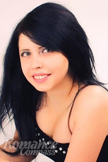 Ukrainian mail order bride Aleksandra from Nikolaev with black hair and green eye color - image 1