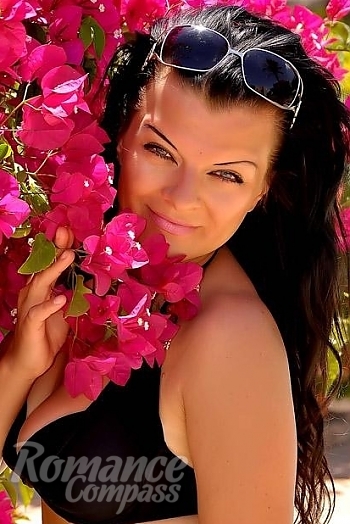 Ukrainian mail order bride Elena from Zaporozhye with black hair and blue eye color - image 1