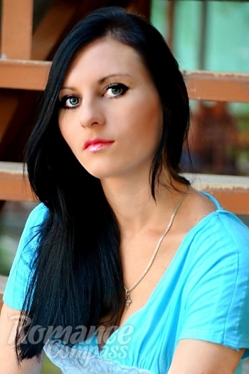 Ukrainian mail order bride Anna from Nikolaev with black hair and green eye color - image 1