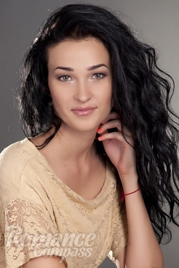 Ukrainian mail order bride Svetlana from Kharkov with black hair and grey eye color - image 1