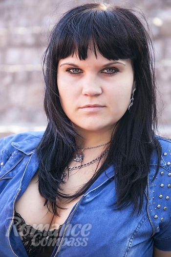 Ukrainian mail order bride Natalia from Dnipro with black hair and grey eye color - image 1