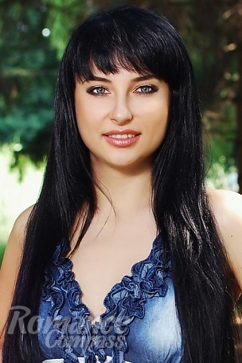 Ukrainian mail order bride Maria from Cherkassy with black hair and green eye color - image 1
