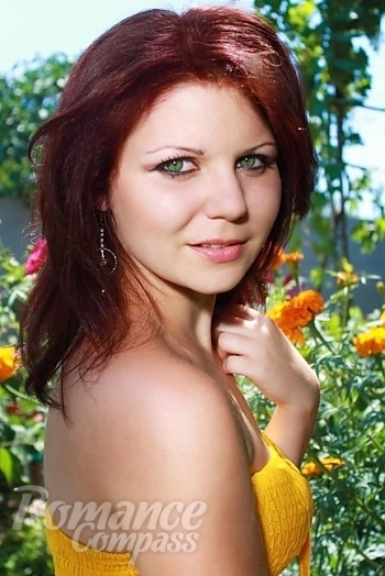 Ukrainian mail order bride Ekaterina from Kherson with red hair and green eye color - image 1