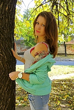Ukrainian mail order bride Nadezhda from Nikolaev with brunette hair and green eye color - image 2
