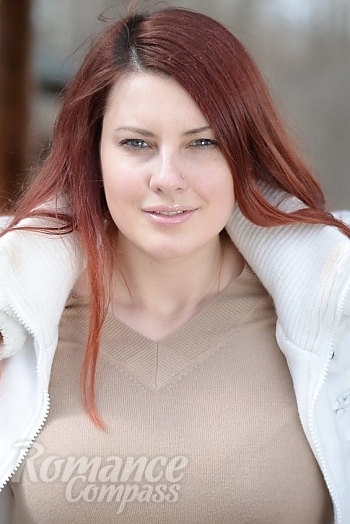 Ukrainian mail order bride Viktoria from Poltava with red hair and grey eye color - image 1