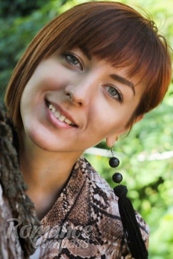 Ukrainian mail order bride Valeria from Kharkiv with red hair and grey eye color - image 1