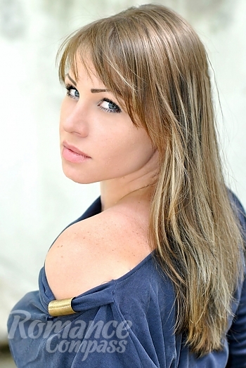 Ukrainian mail order bride Elena from Nikolaev with light brown hair and grey eye color - image 1