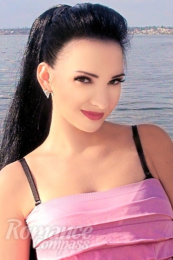 Ukrainian mail order bride Julia from Nikolaev with black hair and grey eye color - image 1