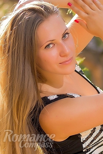 Ukrainian mail order bride Irina from Nikolaev with light brown hair and grey eye color - image 1