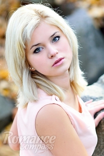 Ukrainian mail order bride Alyona from Cherkassy with blonde hair and blue eye color - image 1