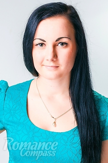 Ukrainian mail order bride Viktoria from Vinnitsa with black hair and green eye color - image 1