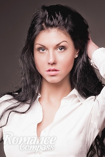 Ukrainian mail order bride Yulia from Kiev with black hair and grey eye color - image 1