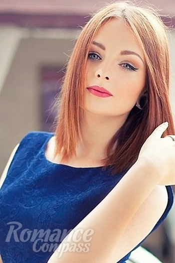 Ukrainian mail order bride Ekaterina from Lugansk with light brown hair and blue eye color - image 1