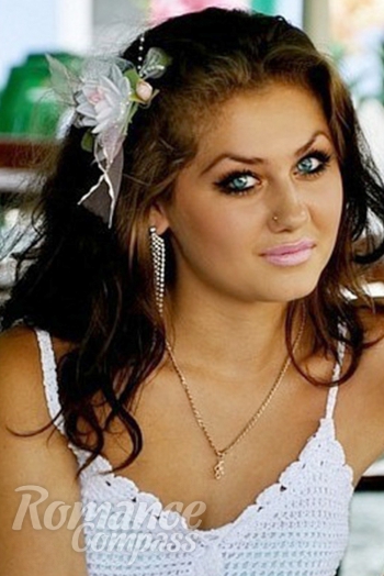 Ukrainian mail order bride Kristina from Nikolaev with black hair and blue eye color - image 1