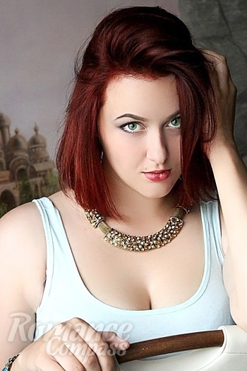 Ukrainian mail order bride Katy from Lugansk with red hair and blue eye color - image 1
