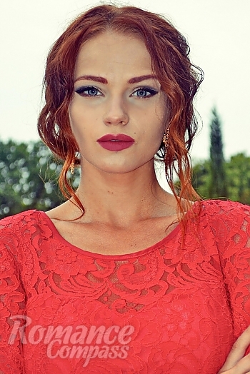 Ukrainian mail order bride Lyubov from Kiev with red hair and grey eye color - image 1