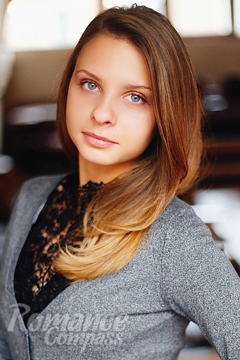 Ukrainian mail order bride Anastasia from Dnipro with light brown hair and blue eye color - image 1