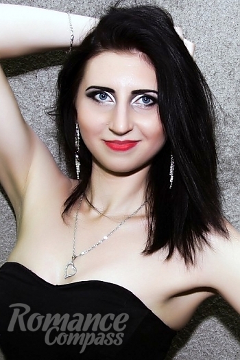 Ukrainian mail order bride Marina from Zaporozhye with black hair and blue eye color - image 1