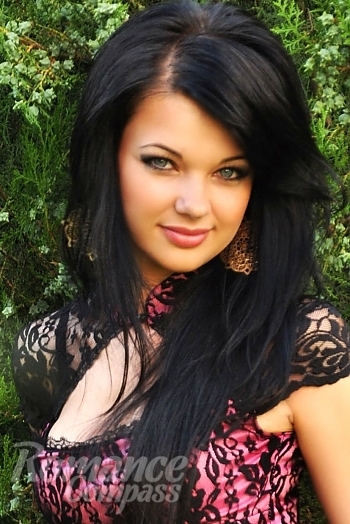Ukrainian mail order bride Viktoria from Kherson with black hair and blue eye color - image 1