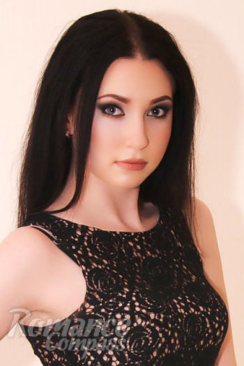 Ukrainian mail order bride Alyona from Lugansk with black hair and blue eye color - image 1