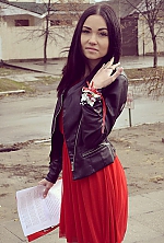 Ukrainian mail order bride Kristina from Nikolaev with black hair and green eye color - image 2