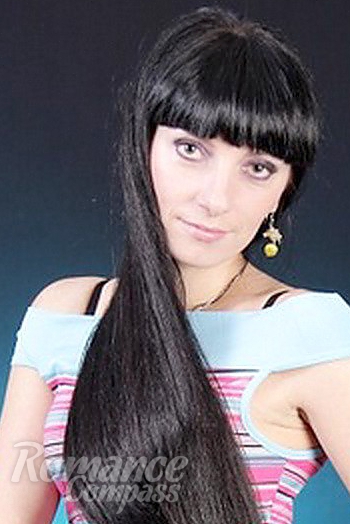 Ukrainian mail order bride Svetlana from Dnipro with black hair and green eye color - image 1