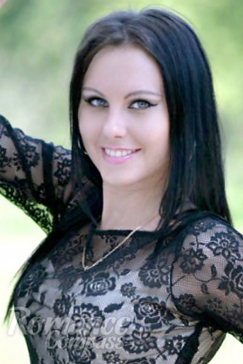 Ukrainian mail order bride Svetlana from Nikolaev with black hair and blue eye color - image 1