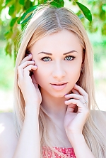 Ukrainian mail order bride Alina from Kiev with blonde hair and blue eye color - image 2