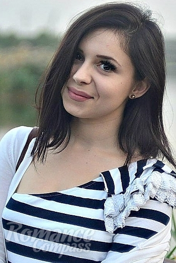 Ukrainian mail order bride Kristina from Rostov on Don with black hair and grey eye color - image 1