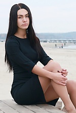 Ukrainian mail order bride Katya from Zaporozhye with black hair and green eye color - image 3