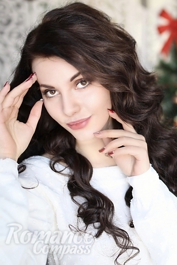 Ukrainian mail order bride Polina from Dnipro with brunette hair and hazel eye color - image 1