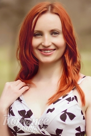 Ukrainian mail order bride Victoria from Nikolaev with red hair and green eye color - image 1
