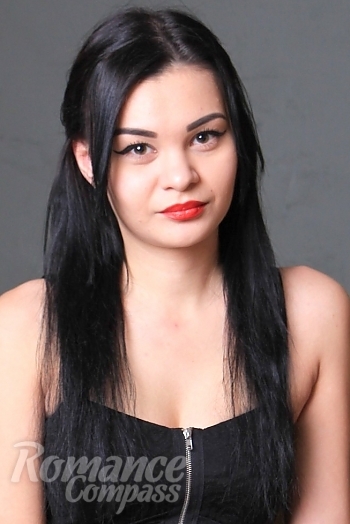 Ukrainian mail order bride Elmira from Krasnodar with black hair and green eye color - image 1