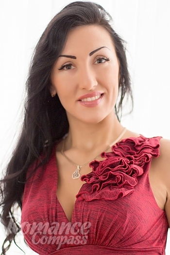 Ukrainian mail order bride Marina from Kyiv with black hair and grey eye color - image 1