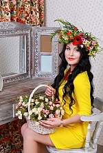 Ukrainian mail order bride Olena from Kiev with black hair and green eye color - image 3