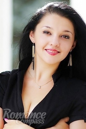 Ukrainian mail order bride Asya from Kharkiv with black hair and brown eye color - image 1