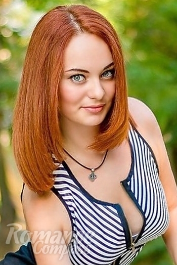 Ukrainian mail order bride Yuliya from Nikolaev with red hair and grey eye color - image 1