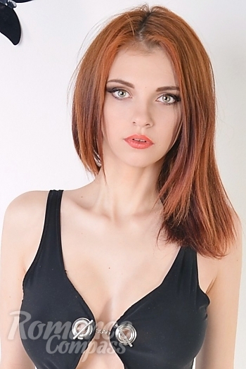 Ukrainian mail order bride Olga from Odessa with red hair and grey eye color - image 1