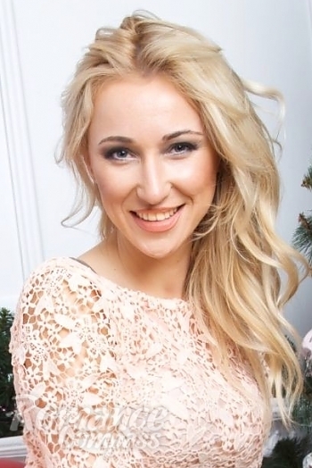 Ukrainian mail order bride Angela from Kharkov with blonde hair and blue eye color - image 1