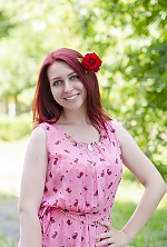 Ukrainian mail order bride Ekaterina from Lugansk with red hair and blue eye color - image 4